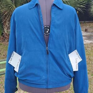 Soft Shell Vintage LONDON FOG  ZIP Jacket Lined Pockets SOFT FABRIC XXL chest 50